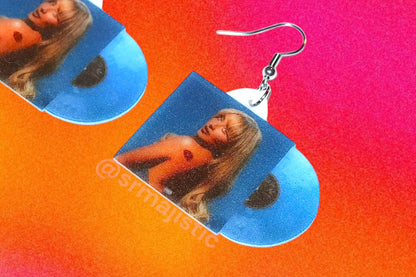 Sabrina Carpenter Short n’ Sweet Vinyl Album Handmade Earrings!