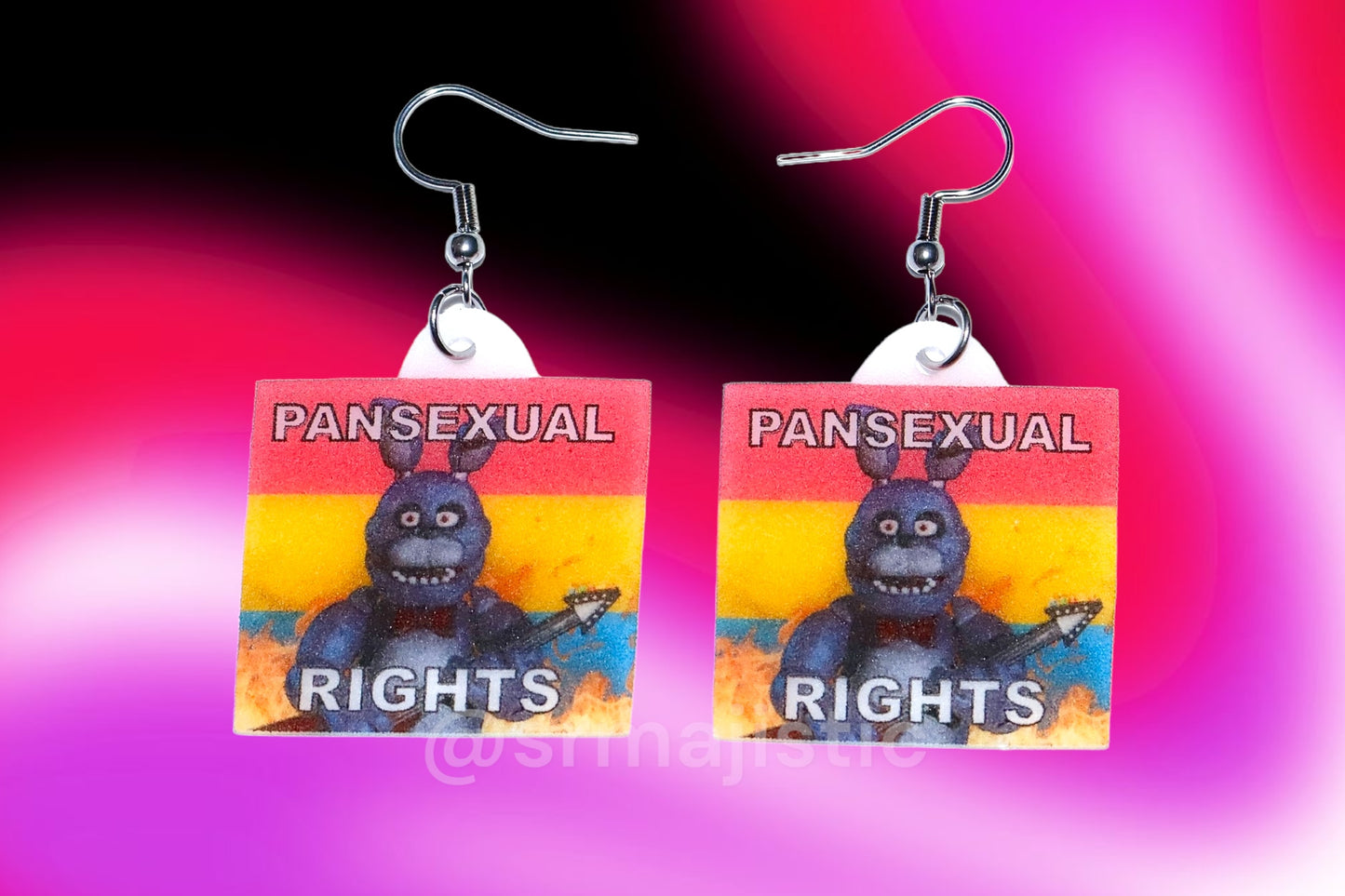 (READY TO SHIP) 5 Nights at Freddy’s Collection of Flaming Pride Flags Handmade Earrings!