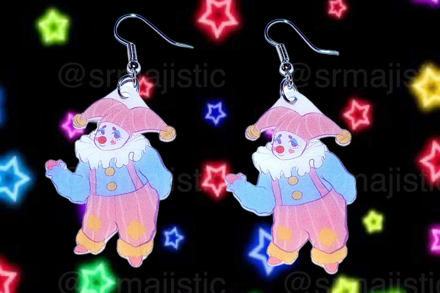 (READY TO SHIP) Clown Family Funky Handmade Earrings (collaboration with @saltnox)