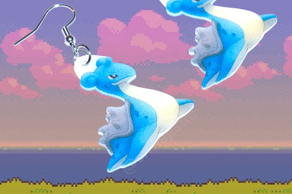 (READY TO SHIP) Lapras Cute Pokémon Character Handmade Earrings!