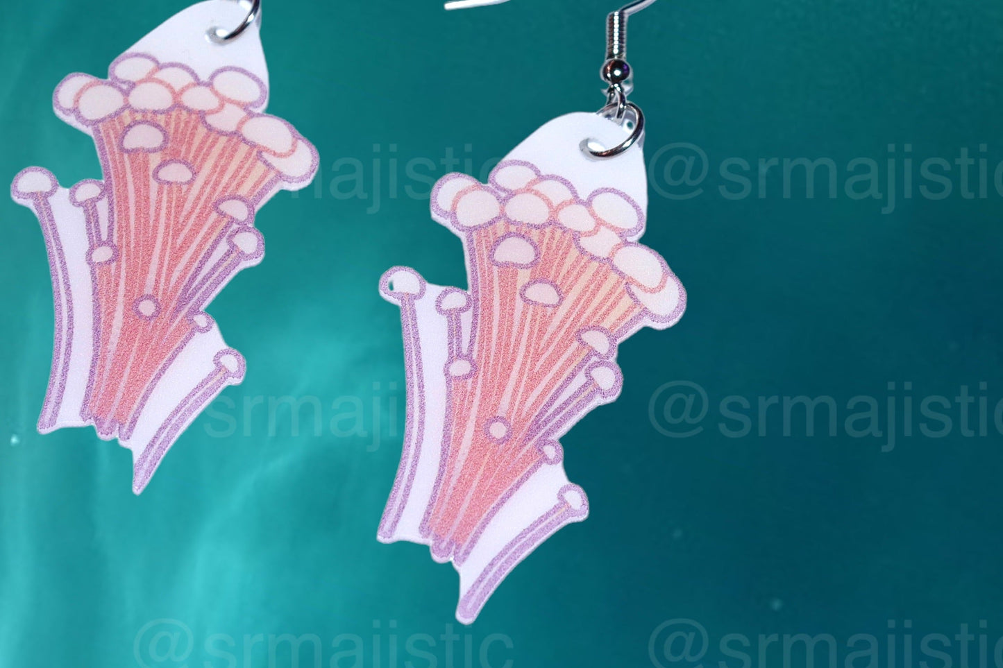 (READY TO SHIP) Cute Little Mushroom Handmade Earrings (collaboration with @saltnox)