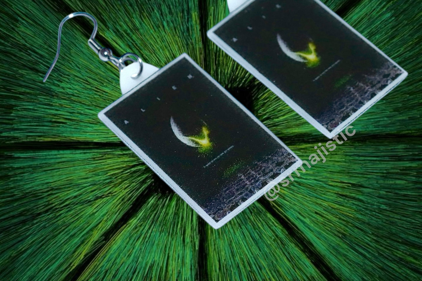 (READY TO SHIP) Alien Movie Poster Handmade Earrings!