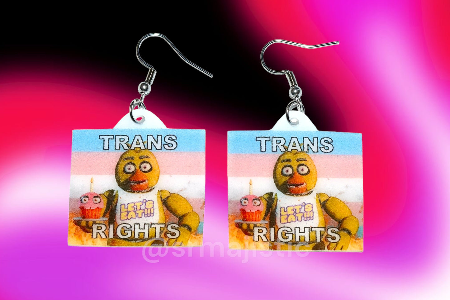 (READY TO SHIP) 5 Nights at Freddy’s Collection of Flaming Pride Flags Handmade Earrings!