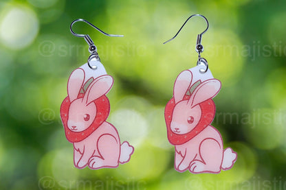 (READY TO SHIP) Sweet Strawberry Animal Handmade Earrings (collaboration with @saltnox)