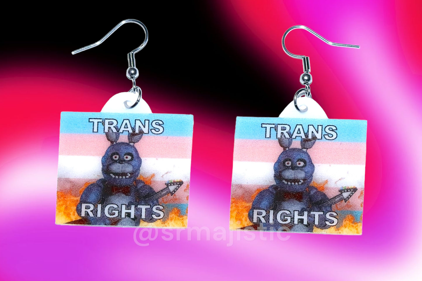 (READY TO SHIP) 5 Nights at Freddy’s Collection of Flaming Pride Flags Handmade Earrings!