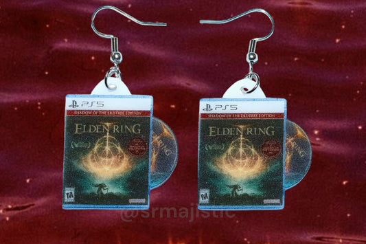 Elden Ring Shadow of the Erdtree PS5 Game 2D detailed Handmade Earrings!