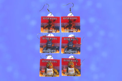 (READY TO SHIP) 5 Nights at Freddy’s Collection of Flaming Pride Flags Handmade Earrings!