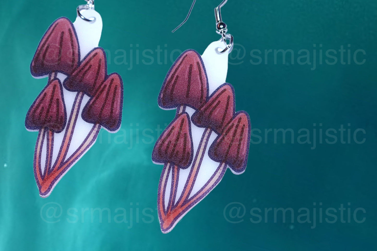 (READY TO SHIP) Cute Little Mushroom Handmade Earrings (collaboration with @saltnox)