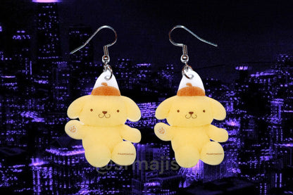 Build a Bear Sanrio Pompompurin Cute Kawaii Handmade Earrings!