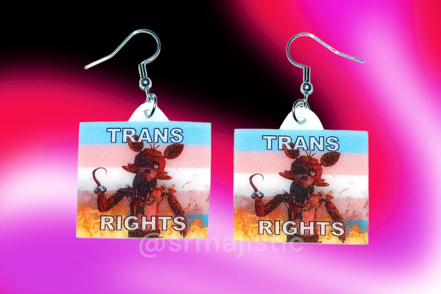 (READY TO SHIP) 5 Nights at Freddy’s Collection of Flaming Pride Flags Handmade Earrings!