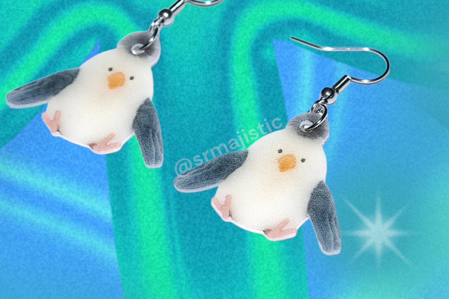 (READY TO SHIP) Jellycat Chip Seagull Plush 2D Cute Handmade Earrings!