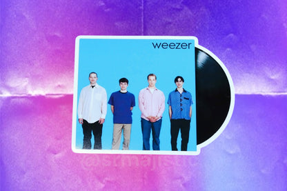 Weezer Blue Album Vinyl Record Bumper Sticker