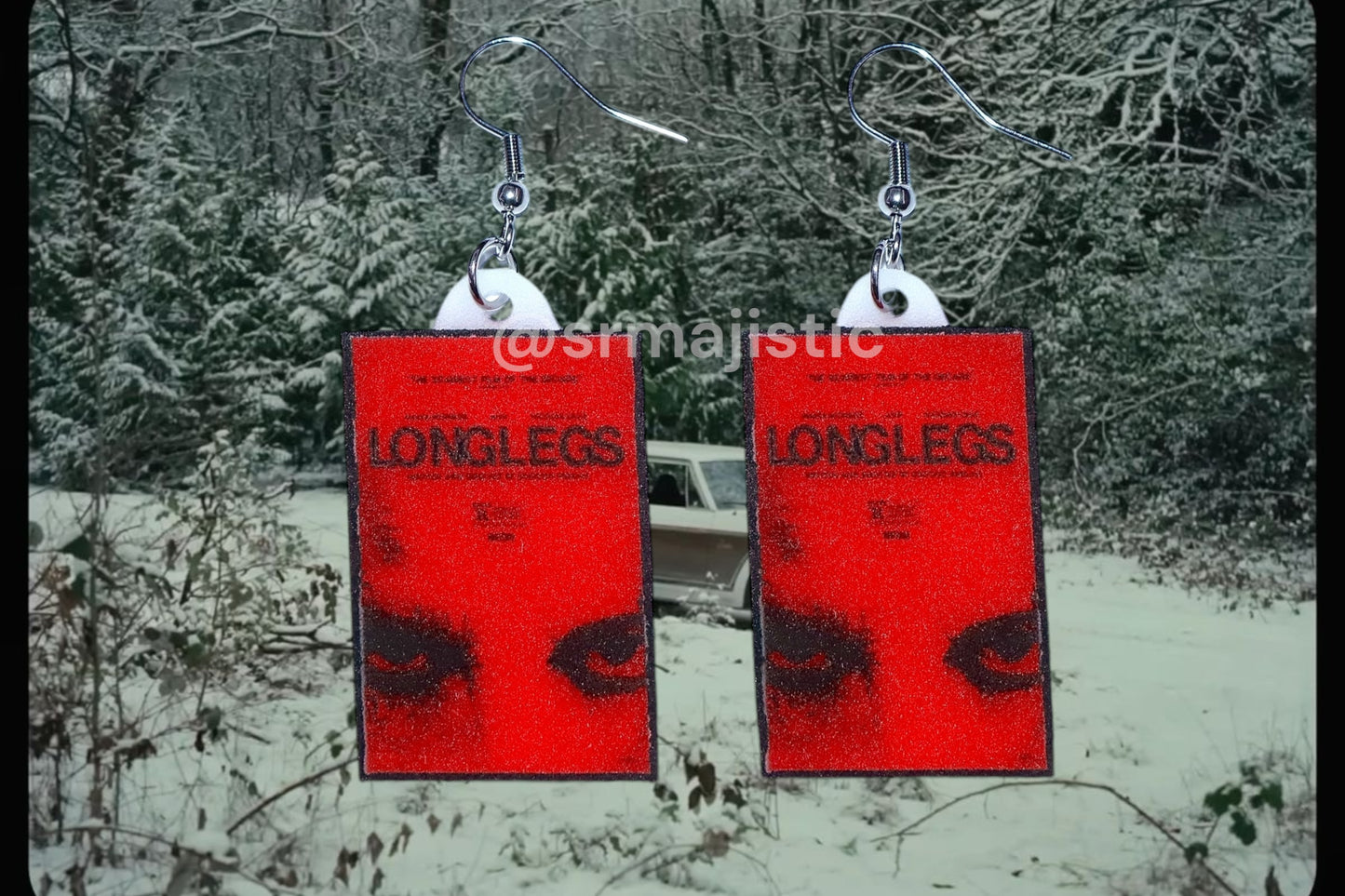 Longlegs Movie Poster Handmade Earrings!