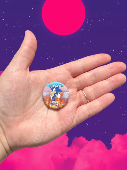 Flaming Pride Flag Character Buttons!