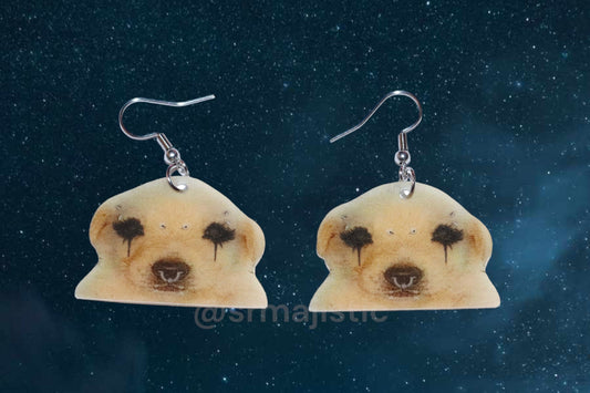 (READY TO SHIP) Gothchua (Goth Jotchua Dog) Funny Handmade Earrings!