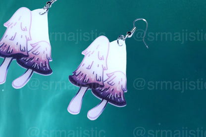 (READY TO SHIP) Cute Little Mushroom Handmade Earrings (collaboration with @saltnox)