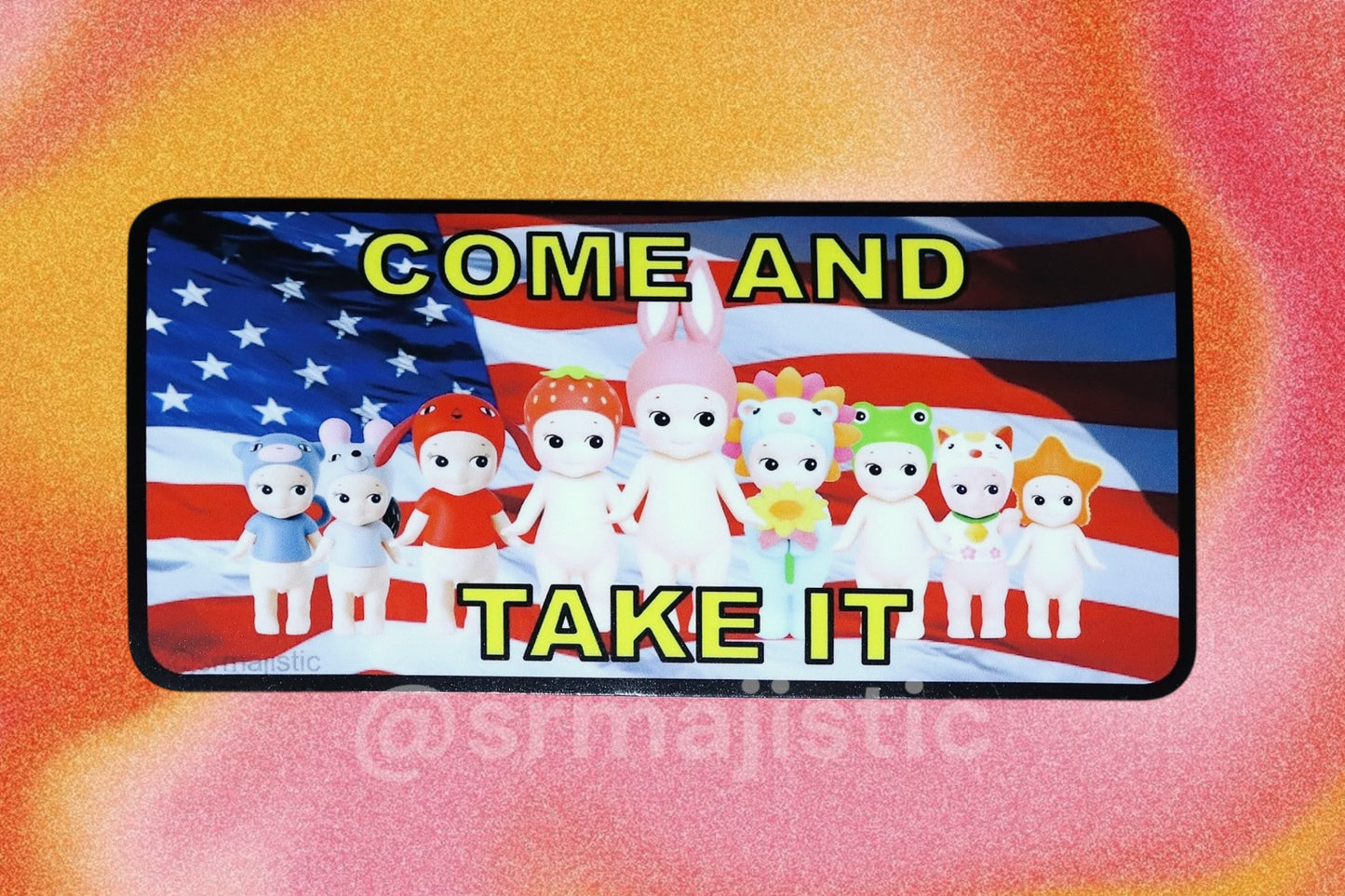 Come and Take it American Flag Sonny Angels Bumper Sticker