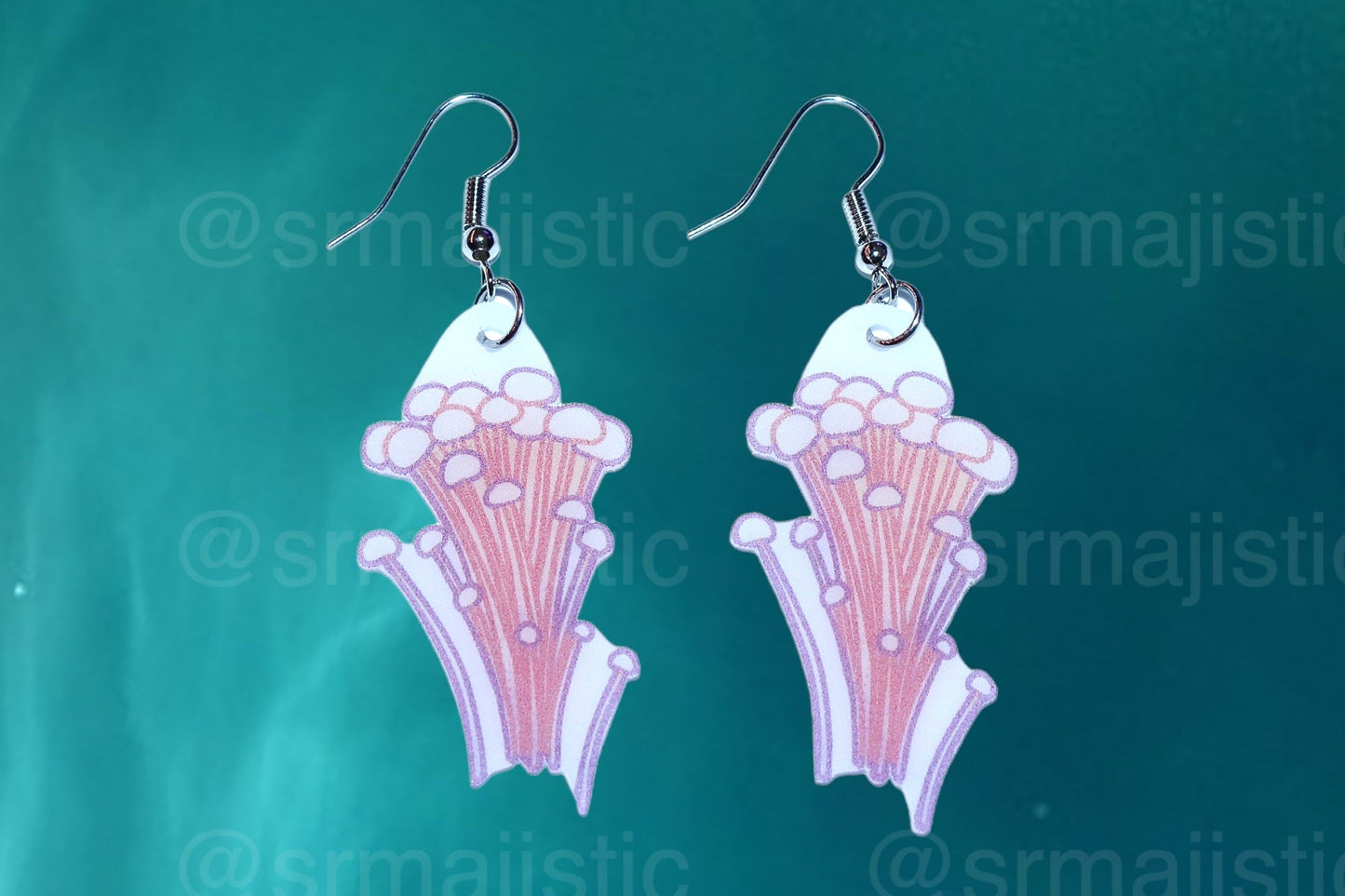 (READY TO SHIP) Cute Little Mushroom Handmade Earrings (collaboration with @saltnox)