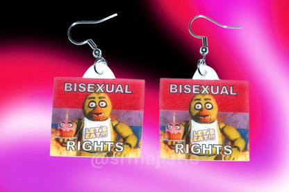 (READY TO SHIP) 5 Nights at Freddy’s Collection of Flaming Pride Flags Handmade Earrings!