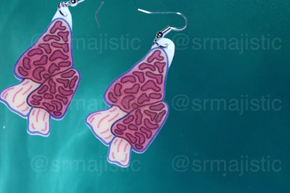 (READY TO SHIP) Cute Little Mushroom Handmade Earrings (collaboration with @saltnox)