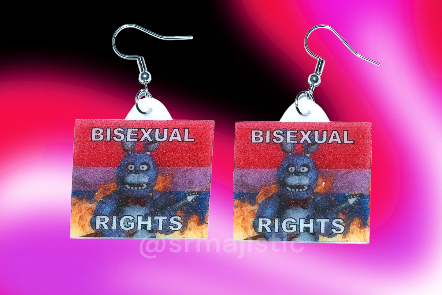 (READY TO SHIP) 5 Nights at Freddy’s Collection of Flaming Pride Flags Handmade Earrings!