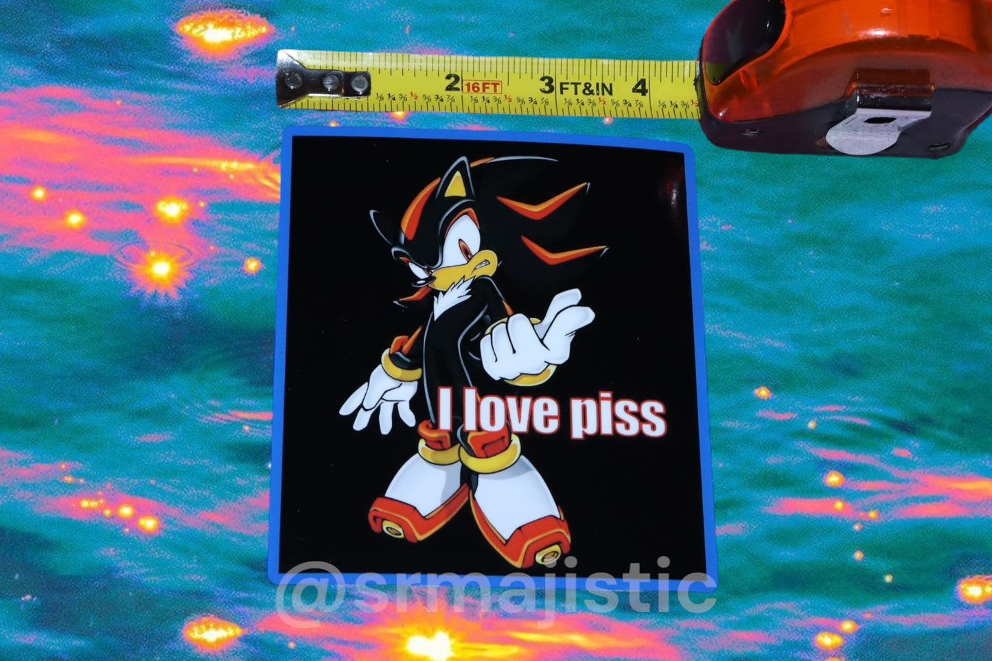 Shadow The Hedgehog I Love Piss Bumper Sticker