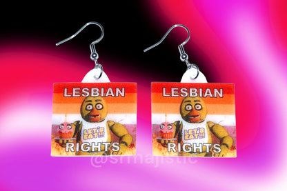 (READY TO SHIP) 5 Nights at Freddy’s Collection of Flaming Pride Flags Handmade Earrings!