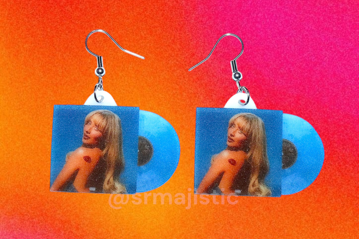 Sabrina Carpenter Short n’ Sweet Vinyl Album Handmade Earrings!