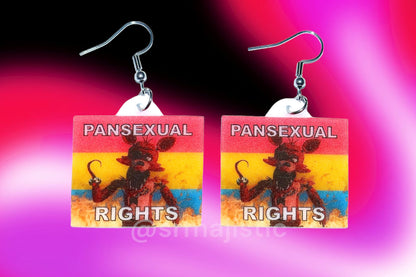 (READY TO SHIP) 5 Nights at Freddy’s Collection of Flaming Pride Flags Handmade Earrings!