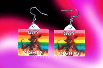 (READY TO SHIP) 5 Nights at Freddy’s Collection of Flaming Pride Flags Handmade Earrings!