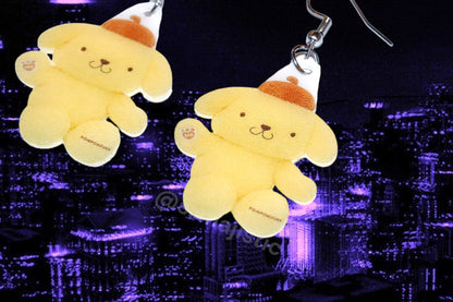 Build a Bear Sanrio Pompompurin Cute Kawaii Handmade Earrings!