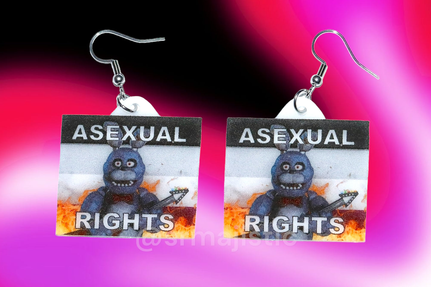 (READY TO SHIP) 5 Nights at Freddy’s Collection of Flaming Pride Flags Handmade Earrings!