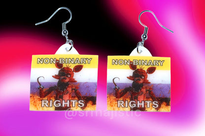 (READY TO SHIP) 5 Nights at Freddy’s Collection of Flaming Pride Flags Handmade Earrings!