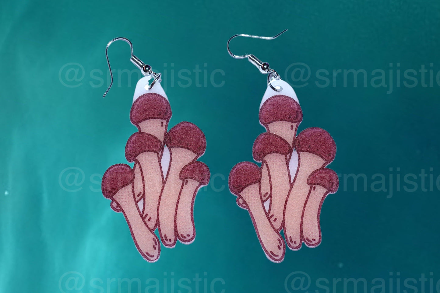 (READY TO SHIP) Cute Little Mushroom Handmade Earrings (collaboration with @saltnox)