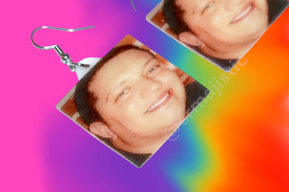 (READY TO SHIP) Smiling Sal Vulcano Sal Meme Handmade Earrings!