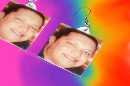 (READY TO SHIP) Smiling Sal Vulcano Sal Meme Handmade Earrings!