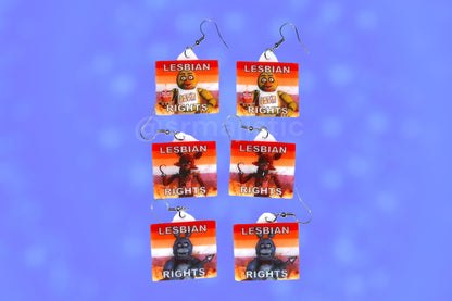 (READY TO SHIP) 5 Nights at Freddy’s Collection of Flaming Pride Flags Handmade Earrings!