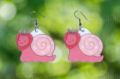 (READY TO SHIP) Sweet Strawberry Animal Handmade Earrings (collaboration with @saltnox)