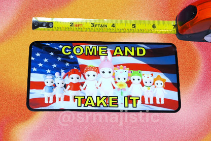 Come and Take it American Flag Sonny Angels Bumper Sticker