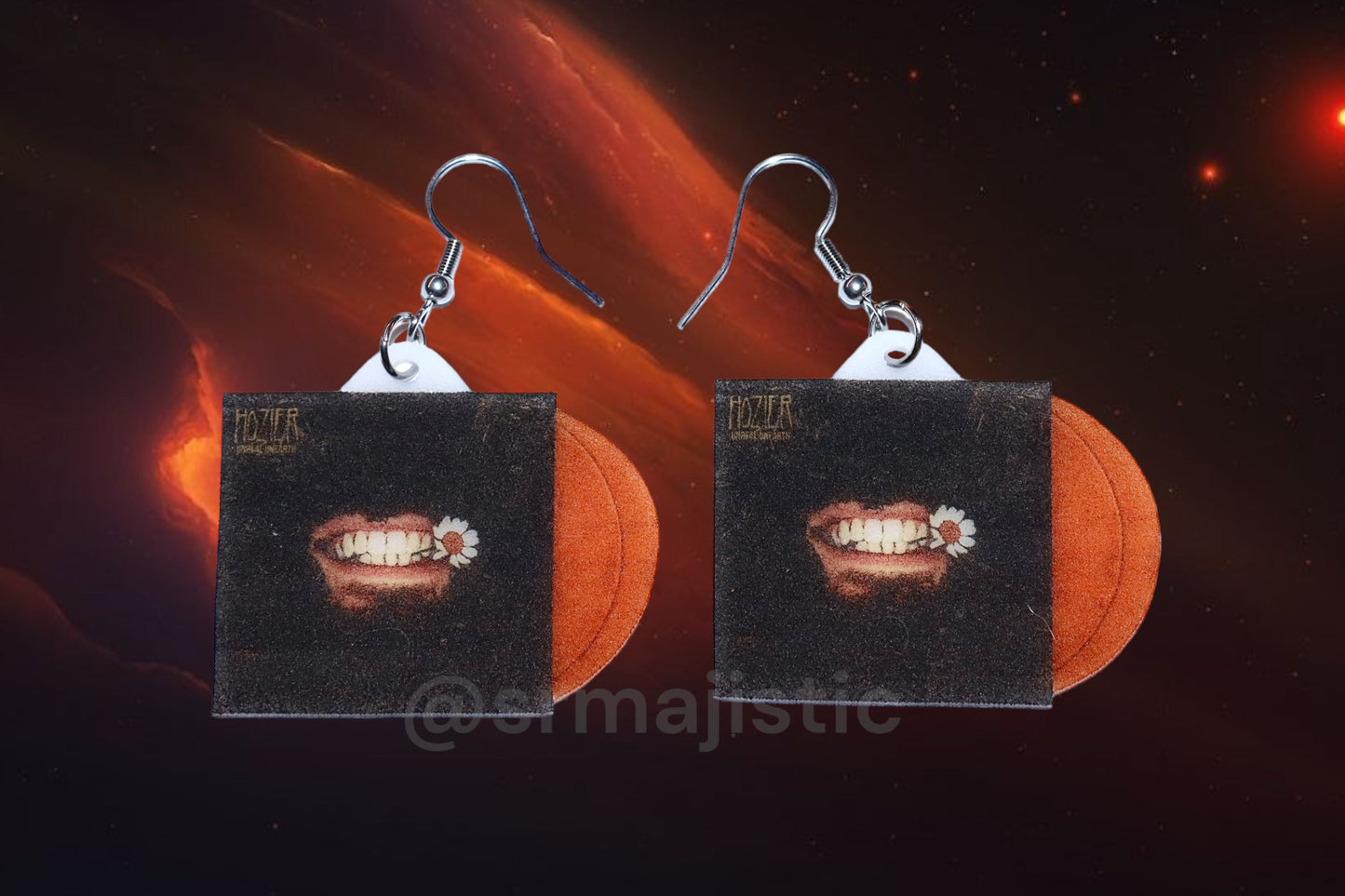 Hozier Unreal Earth Vinyl Album Handmade Earrings!