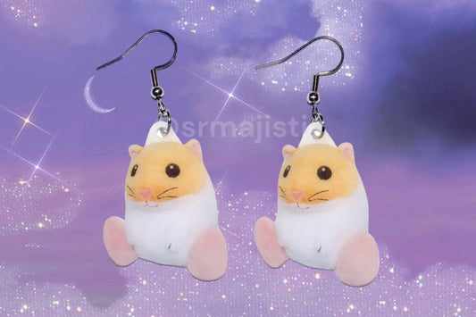 (READY TO SHIP) Rick the Hamster Kirby Character Handmade Earrings!