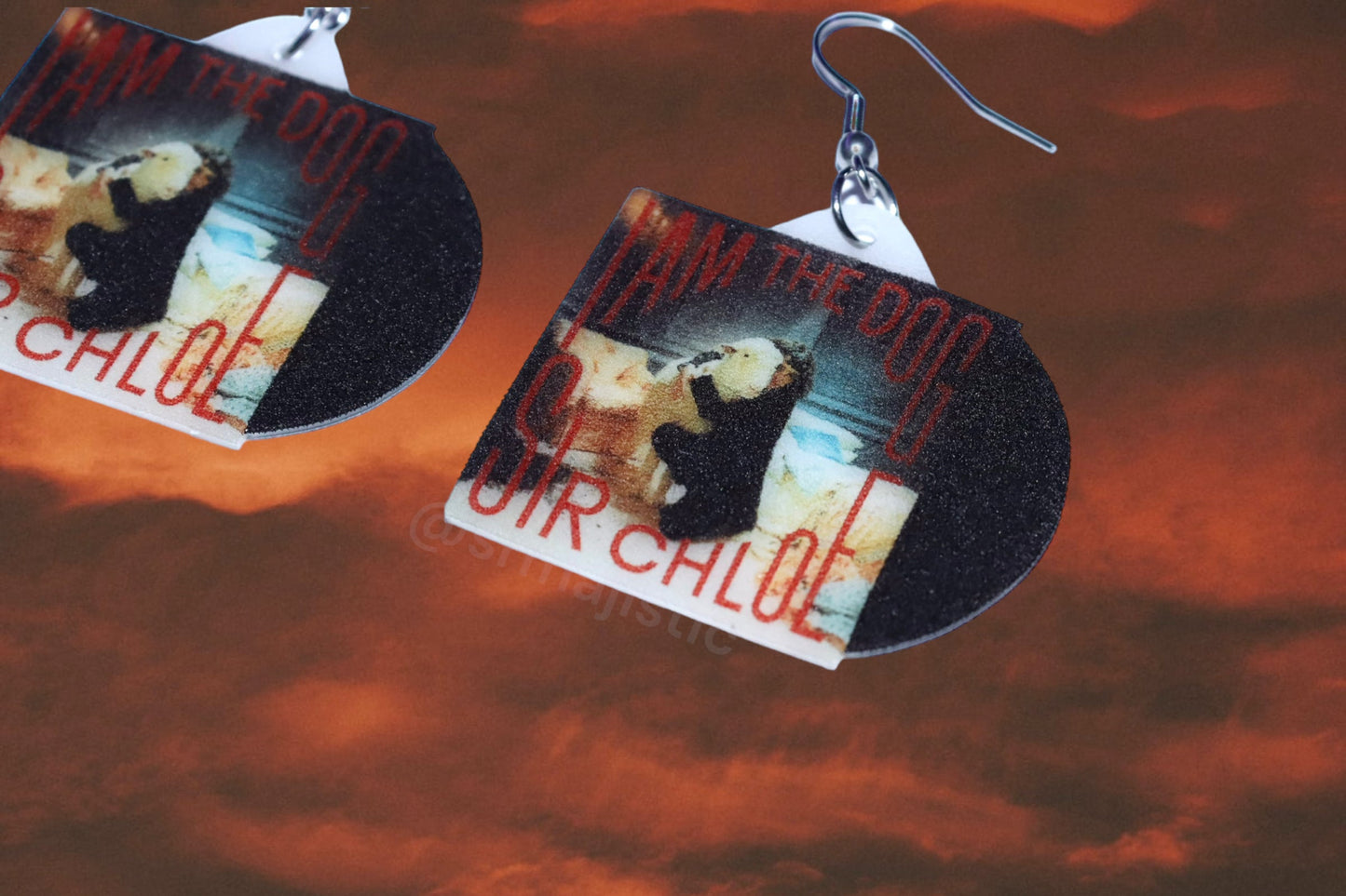 (READY TO SHIP) Sir Chloe I Am The Dog Vinyl Album Handmade Earrings!