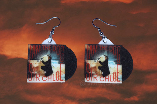 (READY TO SHIP) Sir Chloe I Am The Dog Vinyl Album Handmade Earrings!