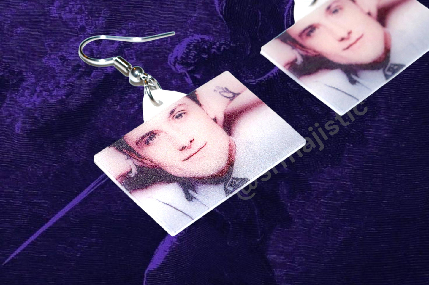 (READY TO SHIP) Josh Hutcherson Whistle Meme Handmade Earrings!