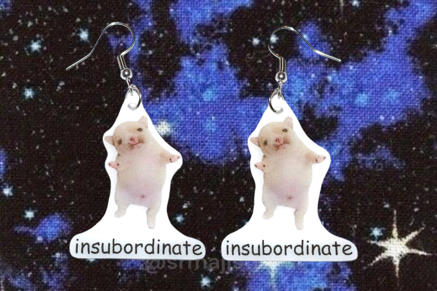 (READY TO SHIP) Insubordinate Oh Poor Thang/ Pooby Dog Funny Meme Handmade Earrings!