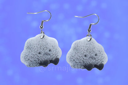 (READY TO SHIP) Jellycat Amusable Storm Cloud Plushie 2D Cute Handmade Earrings!