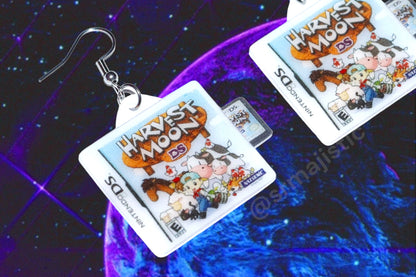 Harvest Moon Nintendo DS Game 2D detailed Handmade Earrings!