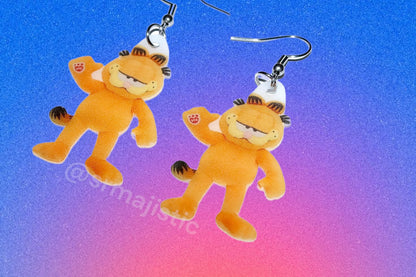 Build a Bear Garfield Cute Handmade Earrings!