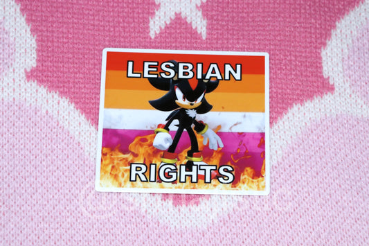 Shadow the Hedgehog Flaming Pride Flag Bumper Stickers