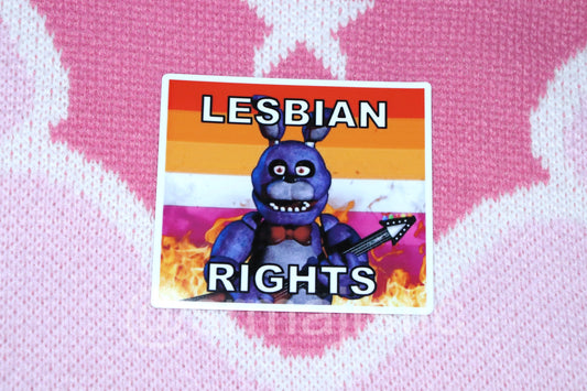 Bumper Stickers of Bonnie from Five Nights at Freddy’s Flaming Pride Flags